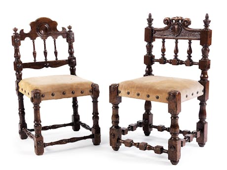 Paar niedrige Barock-Stühle